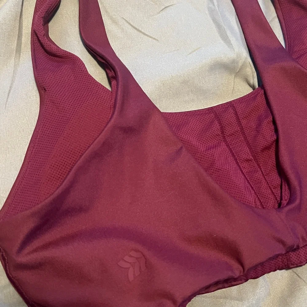 All In Motion Maroon Red High Rise Leggings & Sports-bra Set - Picture 9 of 16